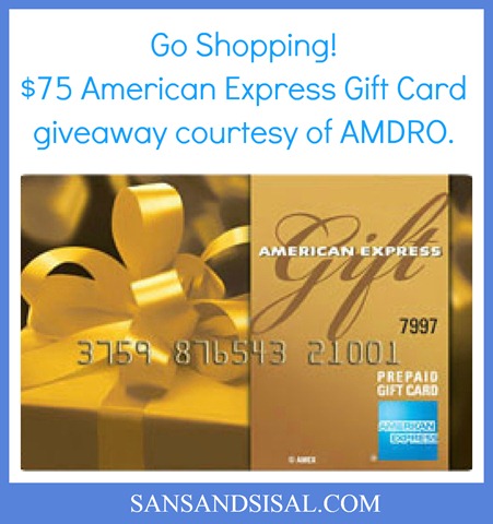 75 Amex Giveaway courtsey of AMDRO