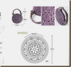 crochet violet purse assembly