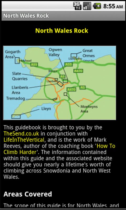 Android application North Wales Rock Climbing screenshort