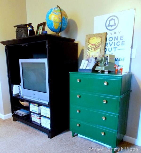 green mcm dresser