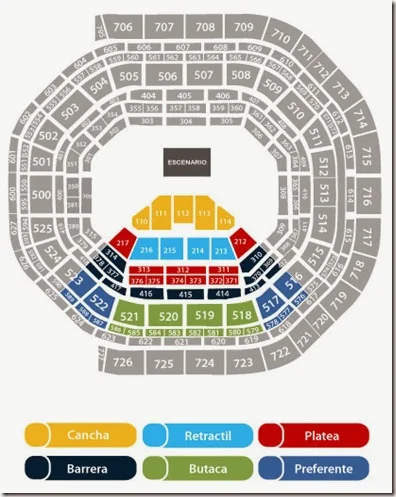 precios y zonas disponibles para el concierto disney festival mexico enero 2014