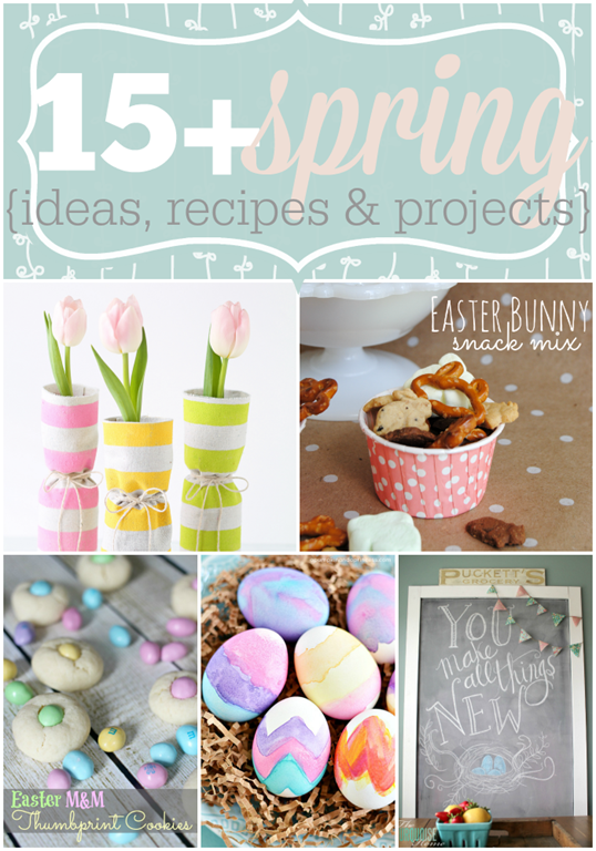 Over 15 Spring Ideas, Recipes & Projects featured at GingerSnapCrafts.com #linkparty #features #spring