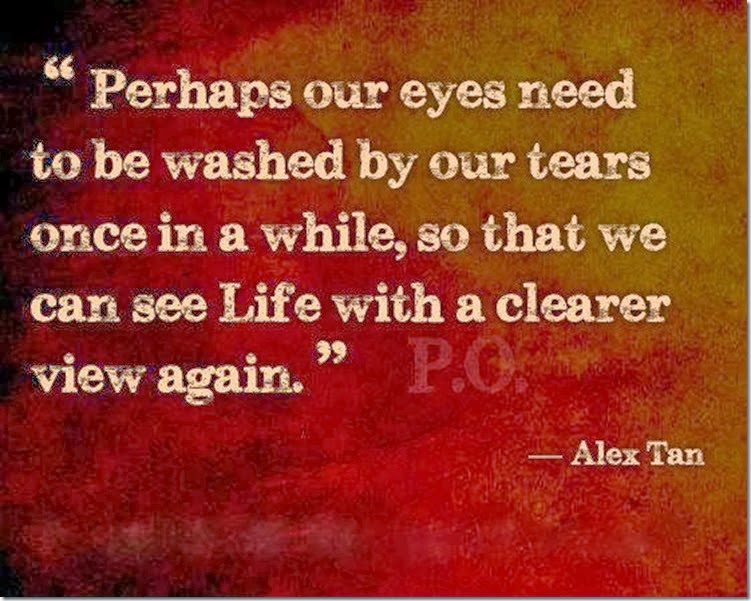 We Can See Life With A Clearer View… Our Eyes Need To Be Washed