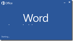 Word start screen