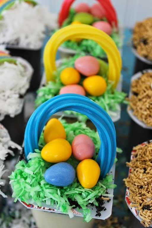 easy snack cups Easter basket