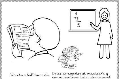 Dibujos De Los Derechos De Los Niños Para Colorear Faciles