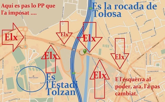 Elx mapa de Tolosa