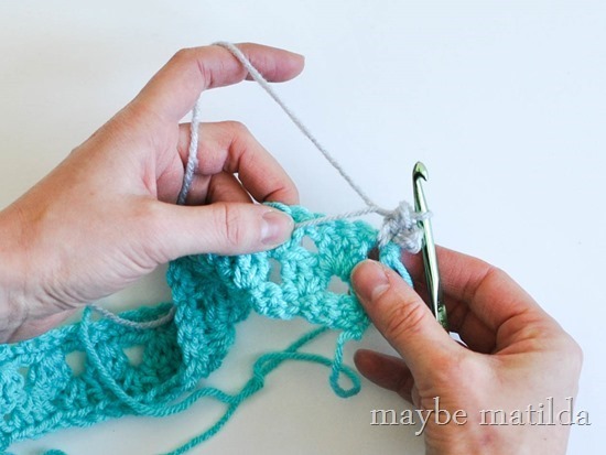 How to crochet yarn tails in as you work so you don't have to weave them in at the end