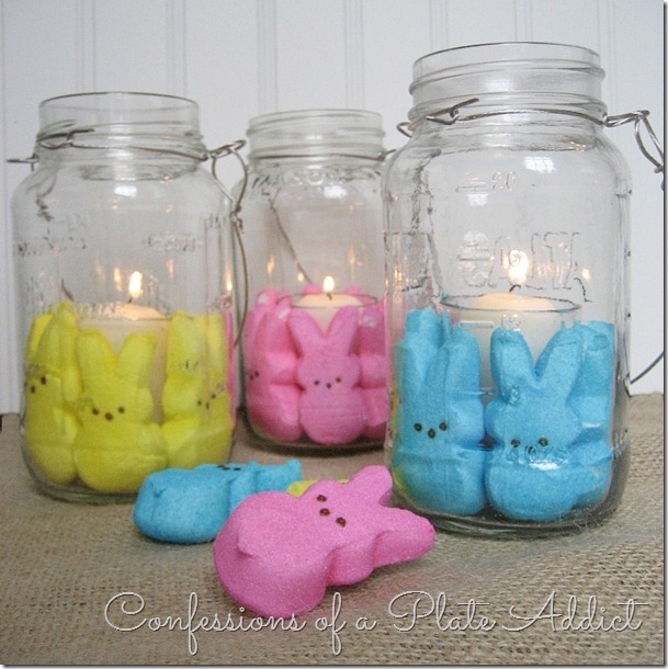 CONFESSIONS OF A PLATE ADDICT Peeps Mason Jar Candles