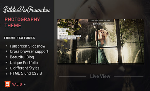 Bildervonfreunden HTML Fullscreen Portfolio Theme - Photography Creative