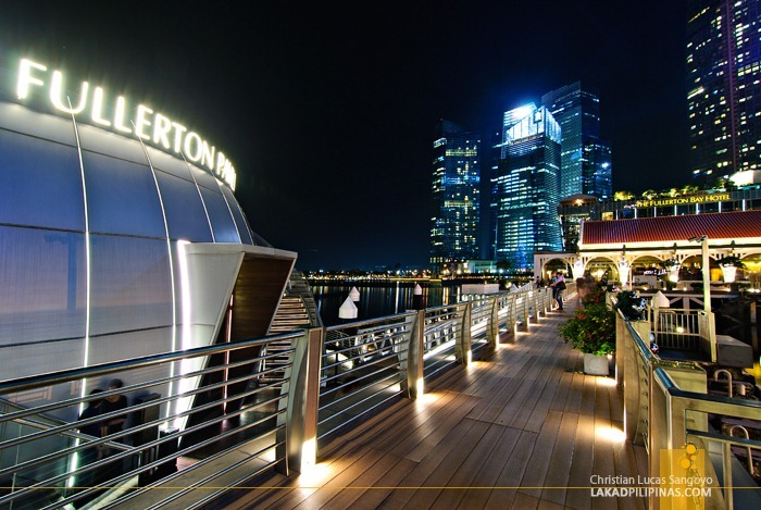 Bridge Towards Fullerton at Singapore's Marina Bay