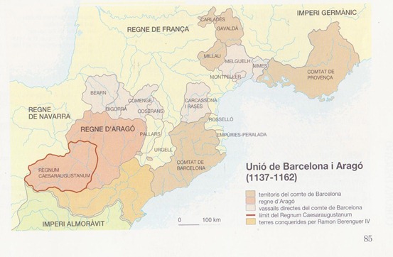 Mapa del Comtat de Tolosa e las tèrras occitanas