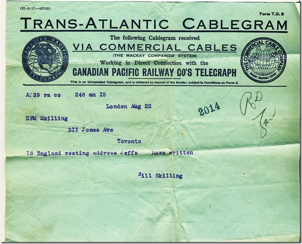 22 Aug 1917 Cable