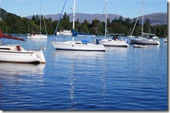 boats lake windermere sailboats by ferry telephoto