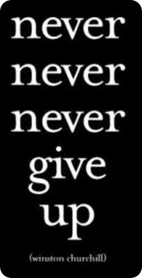 never give up wiston churchill