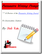Persuasive Writing Prompt - Writing Proccess - Free