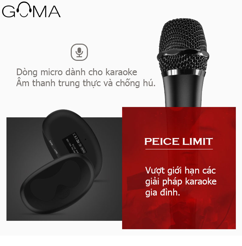 Bộ Micro không dây hát karaoke hiệu ứng echo hay Goma MU-106