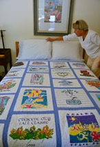 Nickie and Jimmie ran lots of races and this quilt proves it