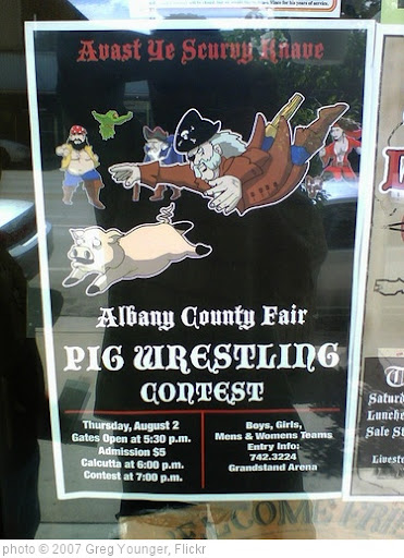 'Pirate-themed Pig Wrestling in a Cowboy Town - Laramie, Wyoming' photo (c) 2007, Greg Younger - license: http://creativecommons.org/licenses/by-sa/2.0/