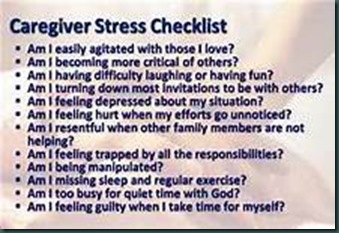 Caregiver Stress Checklist