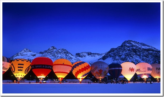 Hot Air Balloons, Arosa, Switzerland