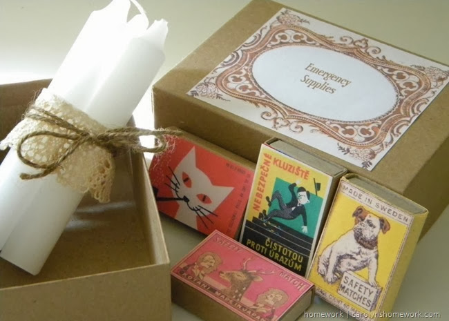 Emergency Kit Gift Box via homework | carolynshomework.com