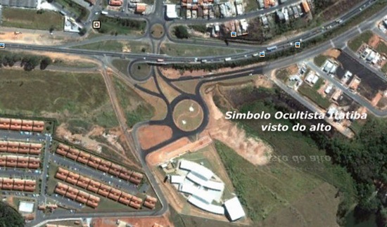 Simbolo Ocultista Itatiba visto do alto Simbolo Ocultista Itatiba visto do alto