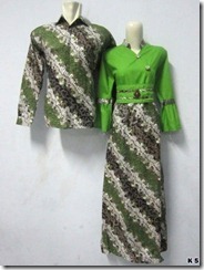 model gamis batik terbaru hijau C23