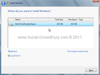 16. Select the Installation Drive 16. Select the Installation Drive