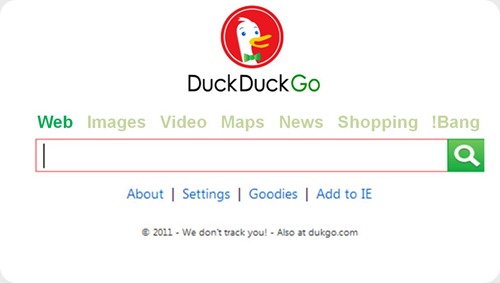 DuckDuckGo home