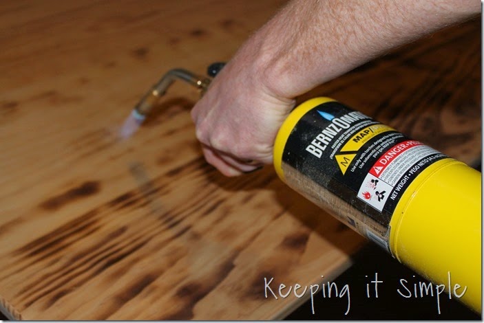 Diy Dining Table With Burned Wood Finish Using A Bernzomatic Diy Dining Table With Burned Wood Finish Bernzomatic