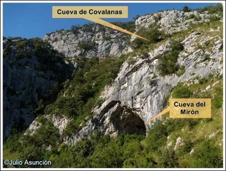 Cueva del Mirón y localización de la Cueva de Covalanas