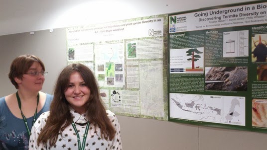 Fez and Victoria with our Soil Biodiversity Group posters at the British Ecological Society Mastering Ecology Symposium