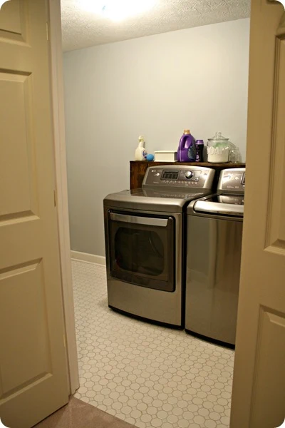 LG washer and dryer gray