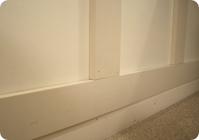 board and batten on top of baseboards