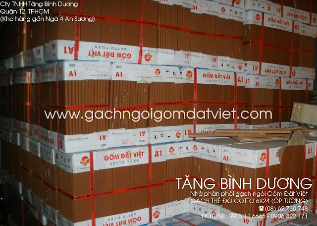 Gạch thẻ đỏ cotto 6x24 cm ốp tường Gốm Đất Việt Gạch thẻ đỏ cotto 6x24 cm ốp tường Gốm Đất Việt