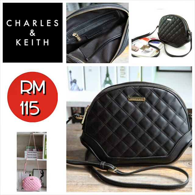 CHARLES & KEITH Crossbody Bag (Black, Green, Blue, Pink and White