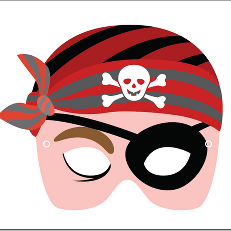 Máscara, antifaz de pirata para imprimir