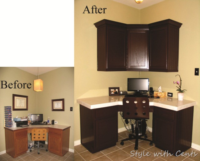 $750 total kitchen remodel sherwin williams turkish coffee bead board cabinets kitchen before after4