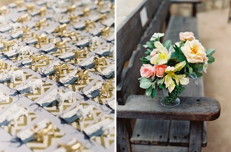 22 Oak and the Owl _ Gold Animal Escort Cards