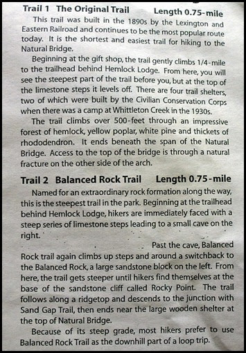 00b4 - Natural Bridge State Park Hiking Trails #1 and #2