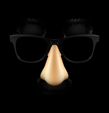 Funny disguise mask. Vector.