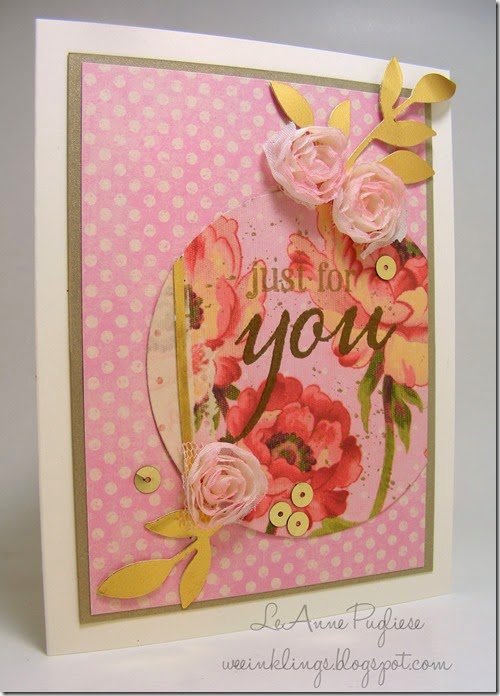 LeAnne Pugliese WeeInklings Just For You Shower Card Stampin