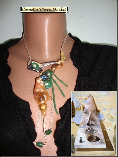 NECKLACE INSPIRED BY DALI'S APPARITION OF THE FACE OF APHRODITE