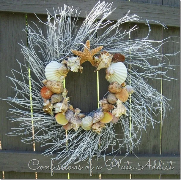 CONFESSIONS OF A PLATE ADDICT Pier 1 Inspired Seashell Wreath