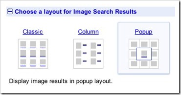 image custom search results layout