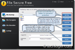 Backup Files using File Secure Free