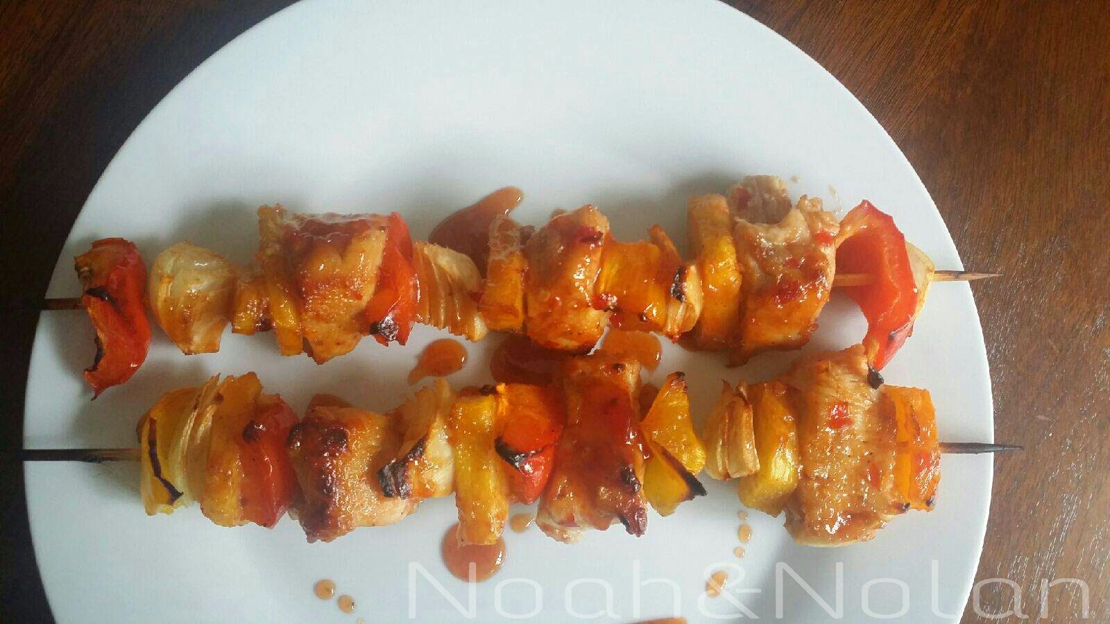 Sweet Chili Sauce Chicken Kabobs Noah&Nolan
