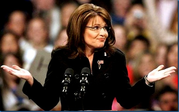 Sarah Palin shrugging