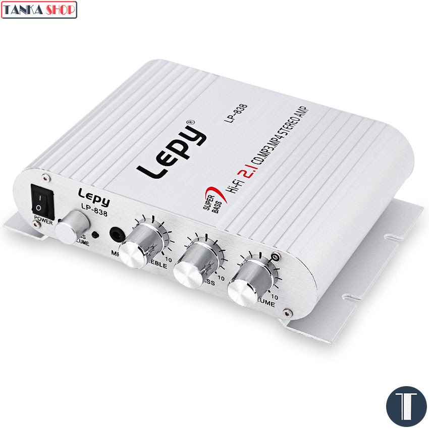 Ampli mini công suất Lepy LP-838 12V Hi-Fi 2.1